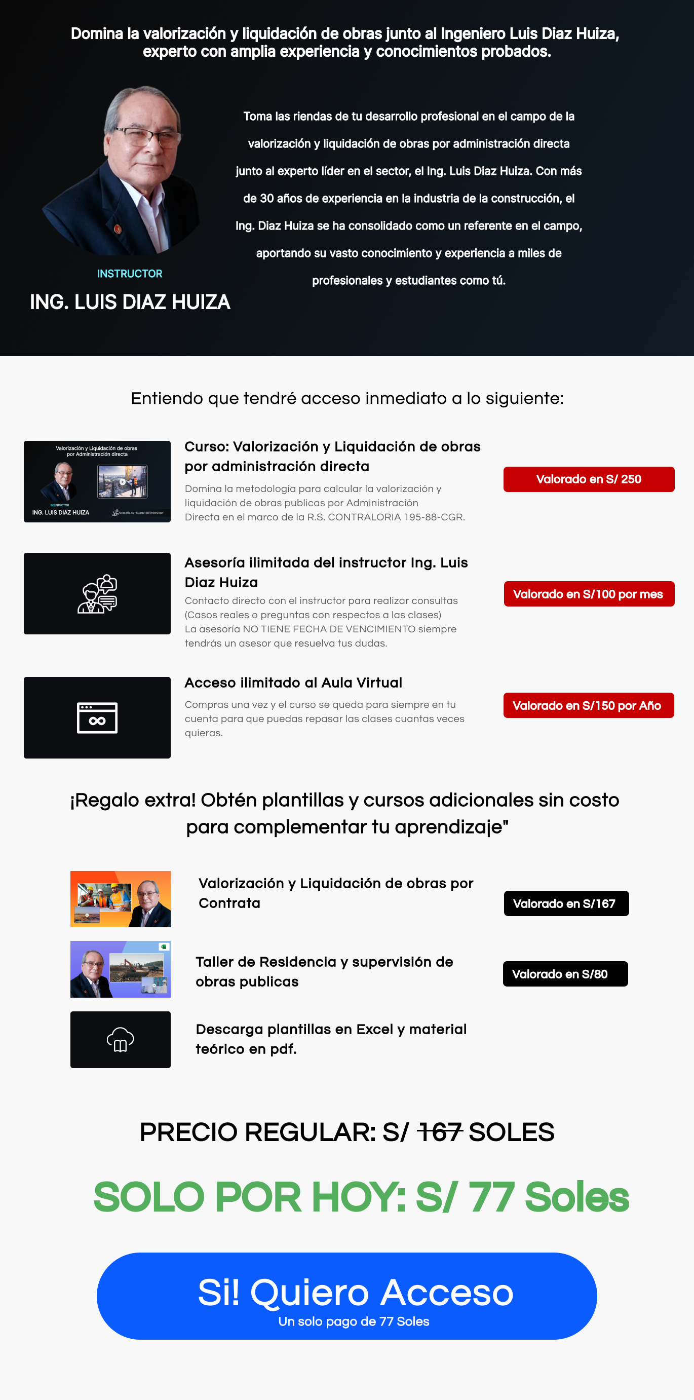 Curso de Valorización y Liquidación de obras porAdministracion Directa